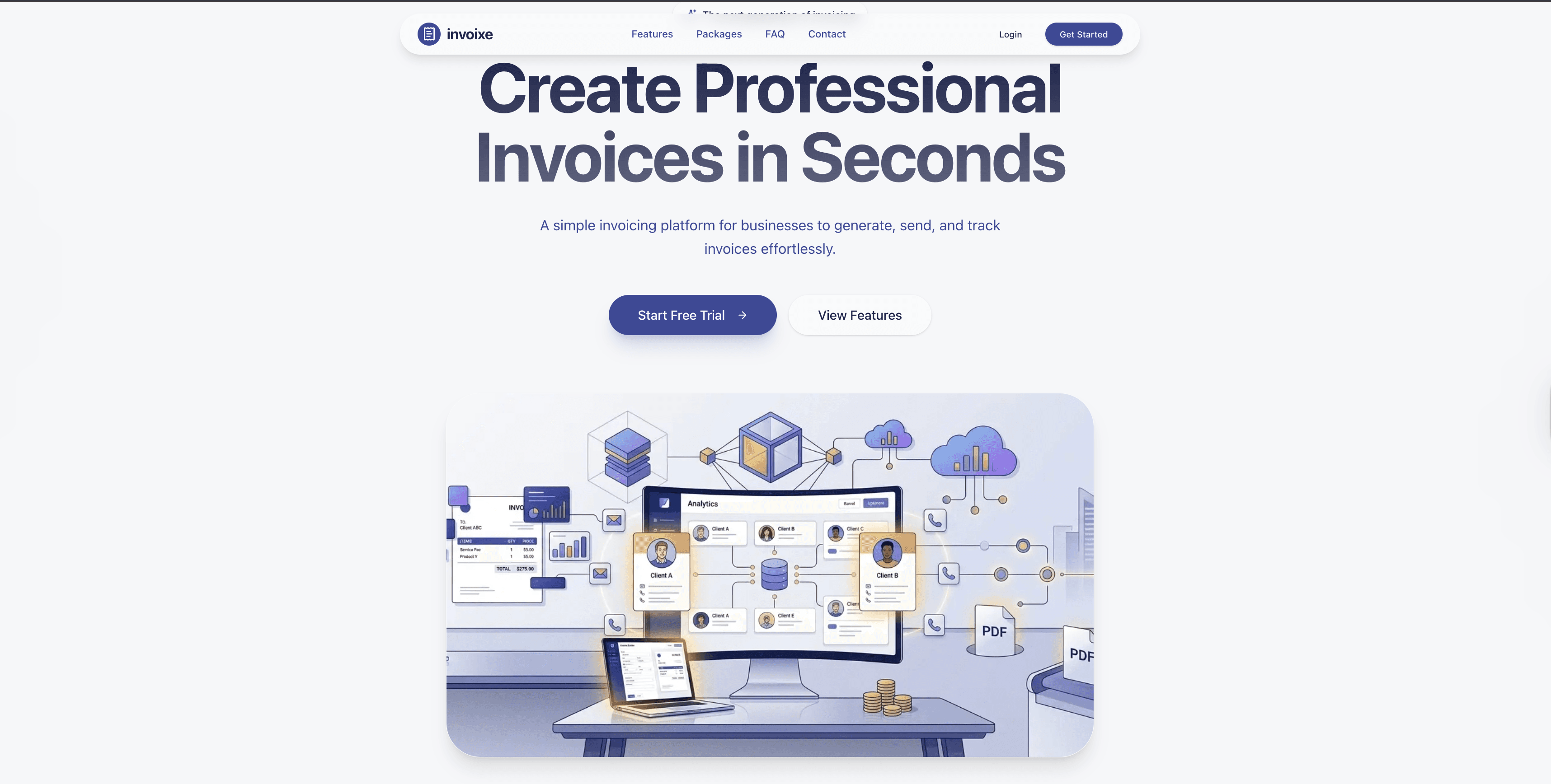 Custom Invoice Generator with Client,Payment and Analytics Management